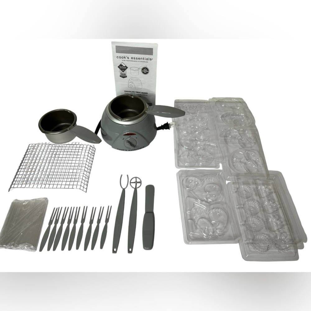 Cooks Essentials Dual Pot Chocolate Treat Maker w/ Accessories